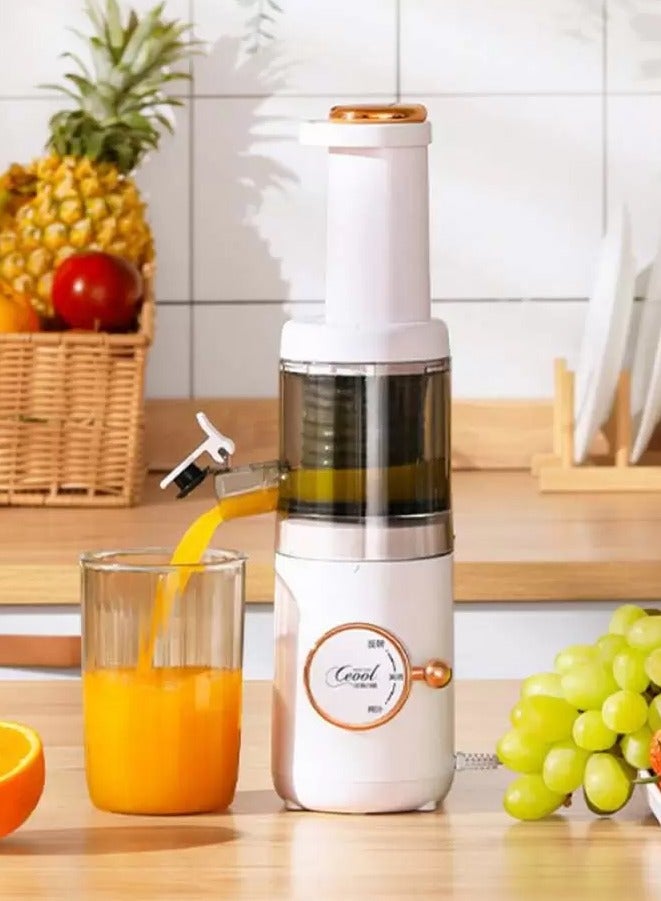 Ceool Mini Slow Juicer Screw Cold Press Extractor – Portable Filter-Free Electric Fruit & Vegetable Juicer Machine with Wide Feed Chute, High Juice Yield & Easy Cleaning Design - Image 1